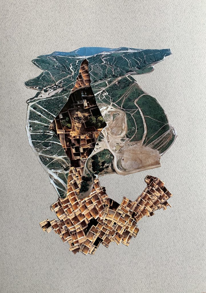 Birth of a city II, paper collage, Anne Breimer